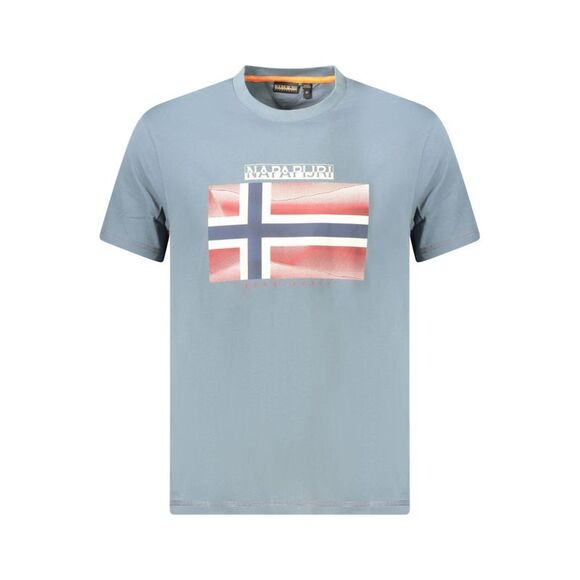 Napapijri Grigio Cotton Men Men's T-Shirt